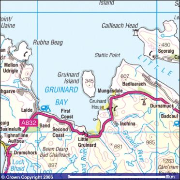 map of Loch Gruinard